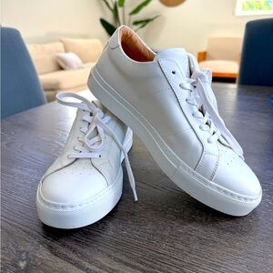 GREATS Women’s Leather Sneaker in All White- Size 10